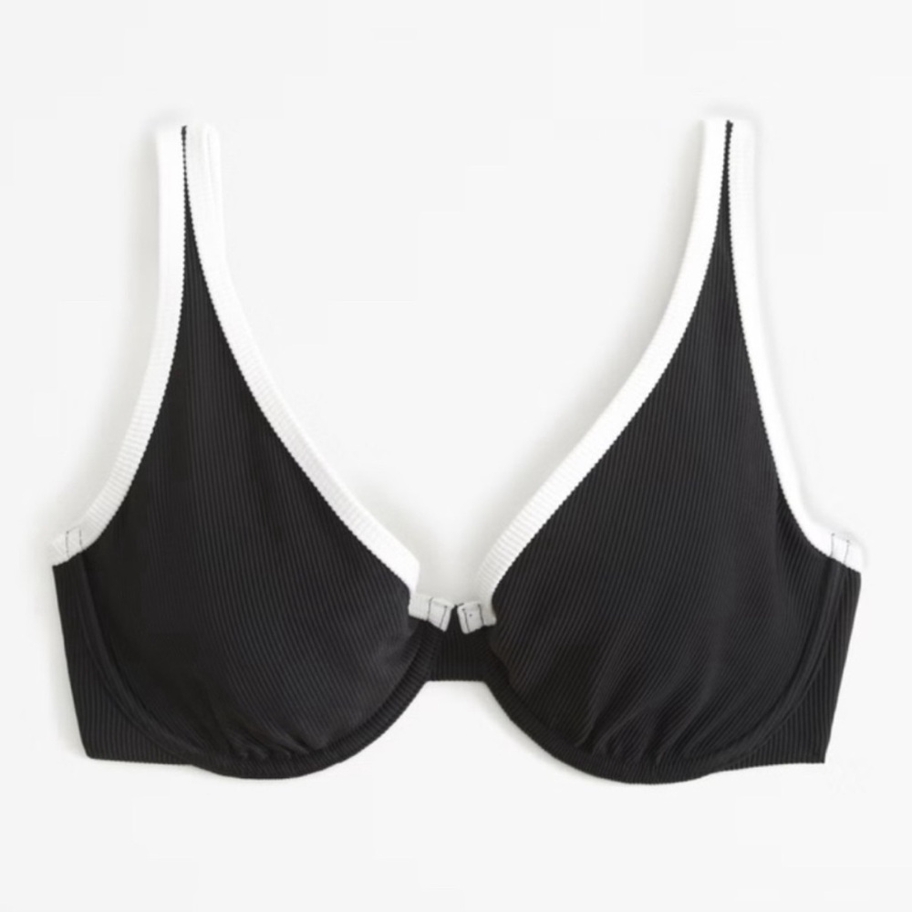 Abercrombie & Fitch Curve Love High Apex Underwire Bikini Top Size S